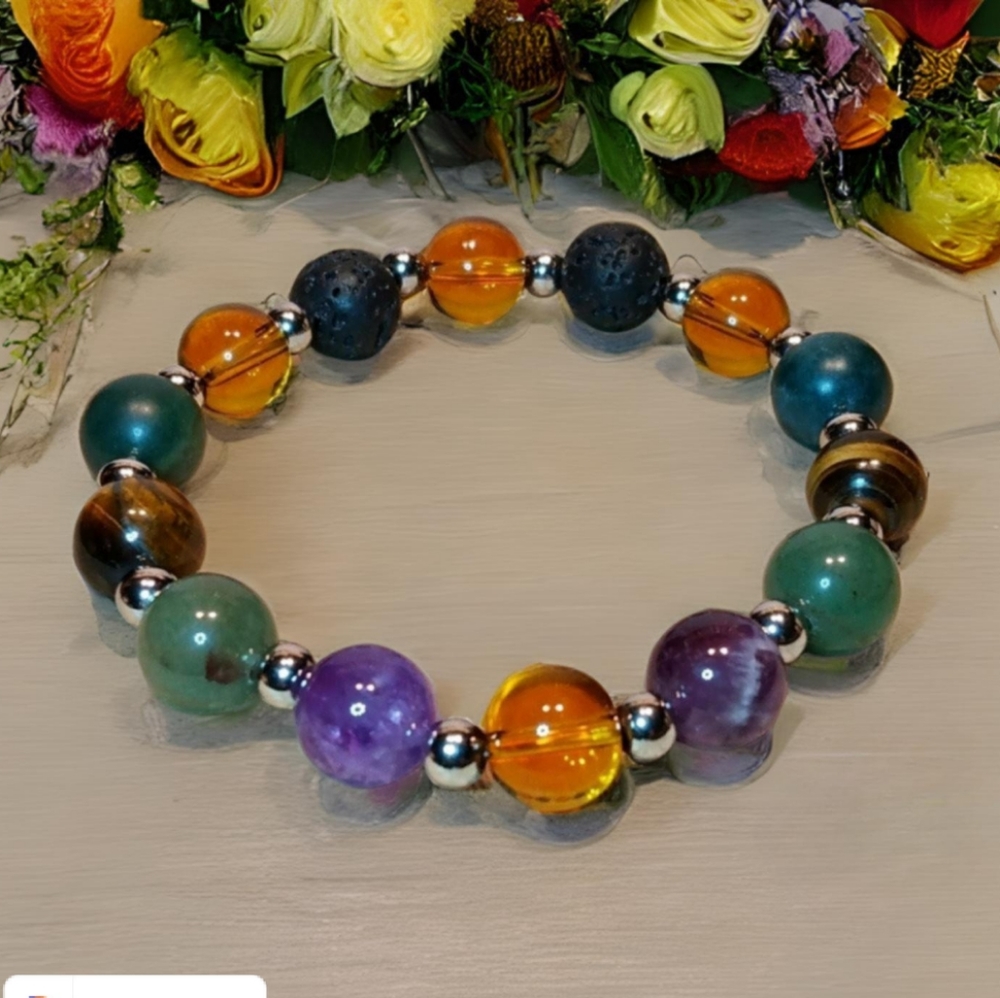Amethyst Multi Stone Aromatherapy Bracelet